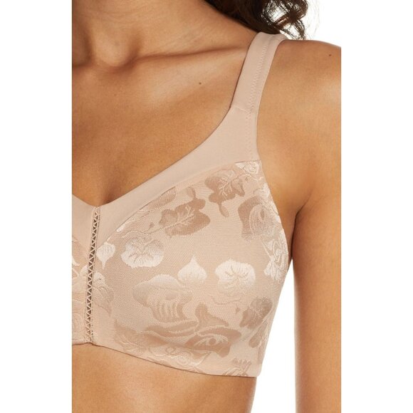 🆕WACOAL Awareness Full Unpadded Wireless Bra 38D Beige Nude #85276 - Picture 5 of 10